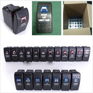 [Hot Item] Red LED Light Carling Bar Rocker Switch Rocker Switches