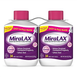 MiraLAX Gentle Constipation Relief Laxative Powder 34 Dose, 2 ct. - Samsclub.com
