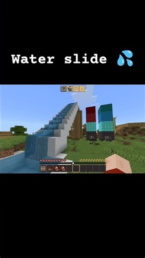 water slide💦 in Minecraft #minecraft