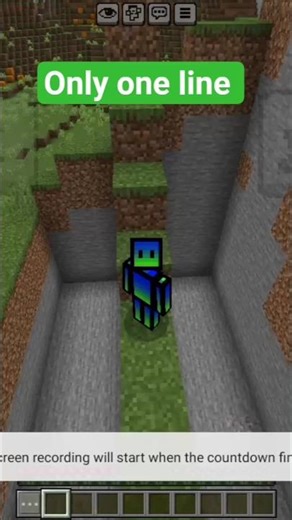 Playing Minecraft in only one line #shorts