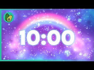 10 Minute Countdown Timer - Rainbow 🌈 (4K UHD)