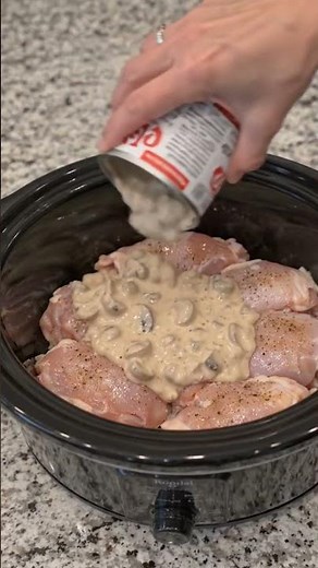 Slow Cooker Creamy Mushroom Chicken