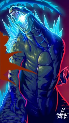 Godzilla artwork /Gas Arts and Animation #digitaldrawing #Godzilla #shorts