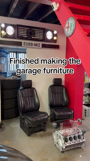 Transforming Car Seats into Unique Garage Furniture