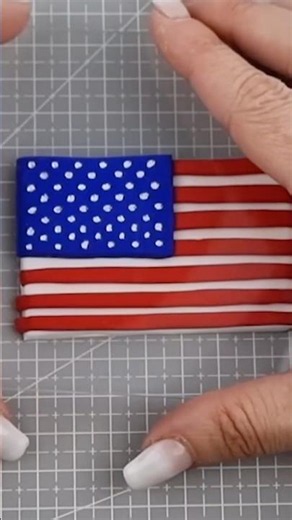 USA Flag Made with Air Clay 🇺🇸 | Creative Modeling Art for Kids