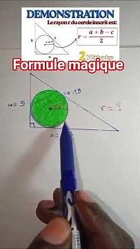 Magic formula for the incircle of a right triangle #highschoolandolympiadmath
