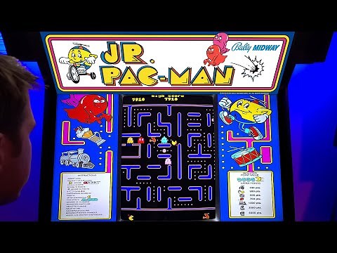 Jr. Pac-Man Arcade Cabinet MAME Gameplay w/ Hypermarquee