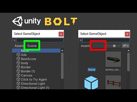 Unity-Bolt: Why can't I see Scene Game Object in Select Game Object Window (Visual Scripting)