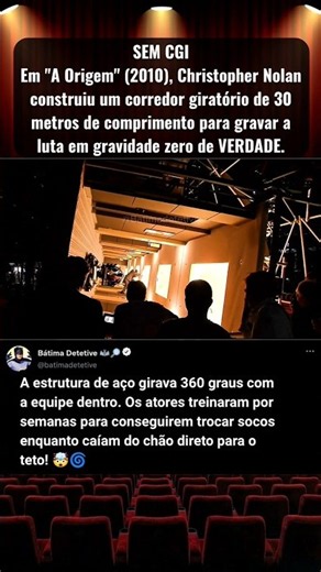 Não é CGI!🤯A cena mais INSANA de Nolan 🤯 #cinema #curiosidades #bastidores #filmes