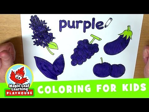 Purple Coloring Page for Kids | Maple Leaf Learning Playhouse