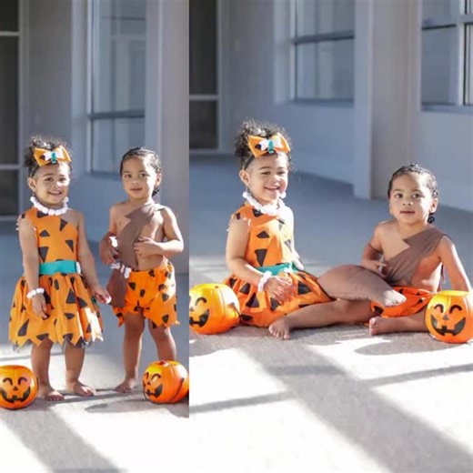 Happy Halloween from Pebbles & Bam Bam🎃 #halloween #PhatMamaAndZiggyMan #TwinLife #ModelJourney #TwinModels #ModelLife #TwinsOfInstagram #SiblingGoals #TwinStyle #DoubleTheFun #ModelTwins #InstaTwins #TwinFashion #ModelingLife | Ree Aurelia Quarels