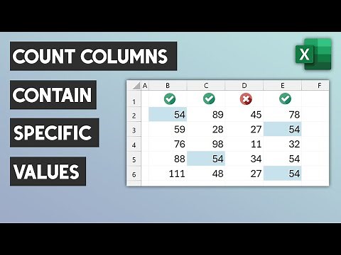 Count number of columns that contain specific values in Excel