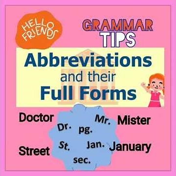 Abbreviations for Kids | Learn Short Forms Easily