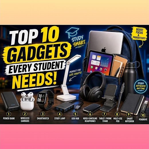 Top 10 Gadgets Every Student Needs in 2026 ⚡ Best Study Tech That Actually Works!