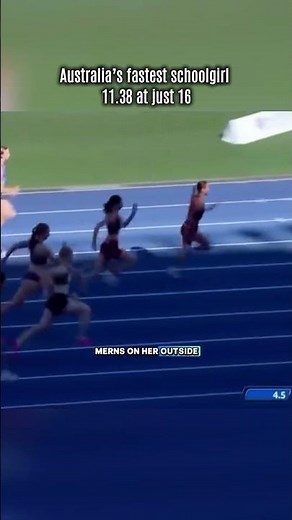 This 16 year old girl is FAST 😱 #trackandfield #australia #shorts