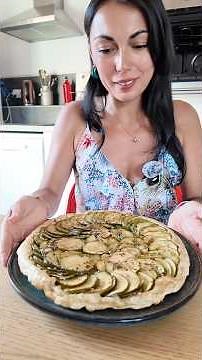 Tarte tatin à la courgette pour l’été - 10 min #recettefacile #recettetarte #tartetatin