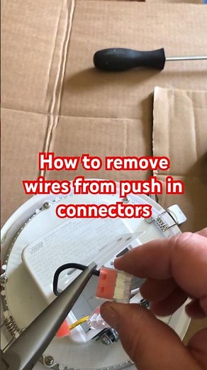 How to remove electrical wires from push in wire connectors