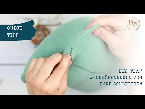 Wendeöffnungen einfach von Hand schließen – unsichtbare Naht, Matratzenstich, Leiterstich
