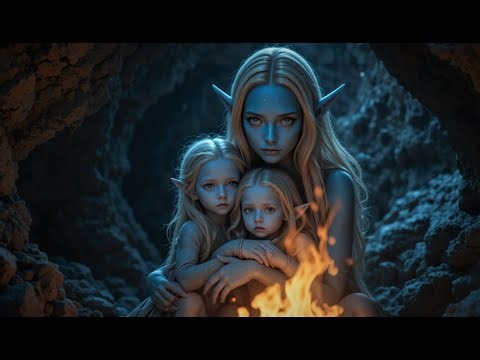 Lonely Alien Mother in a Cave Begs a Human to Be Her Husband and Protect Her Children