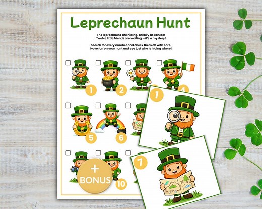 Leprechaun Scavenger Hunt, Printable St Patrick's Day Scavenger Hunt Game, Preschool Leprechaun Hunt, Classroom Activity, Easy Coloring Page - Etsy