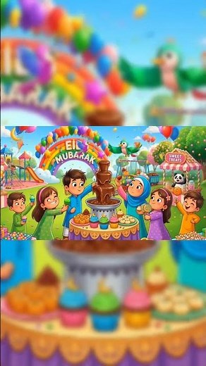 فرحة عيد الفطر مع الاطفال 🐥🎈Happy Eid fun for kids 🎉#عيد_الفطر #EidAlFitr #KidsSongs