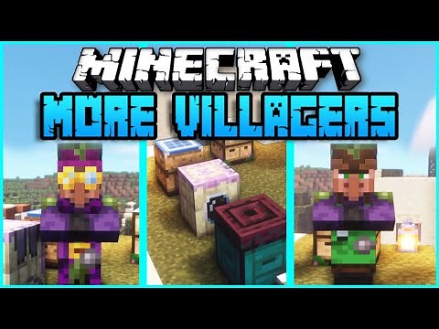 MORE VILLAGERS Mod Showcase 2021 1.16.5 *looking at the New Professions Trades and Workstations*