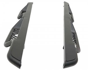 Westin Outlaw Nerf Bars with Drop Steps - Textured Black Steel Westin Nerf Bars - Running Boards W32