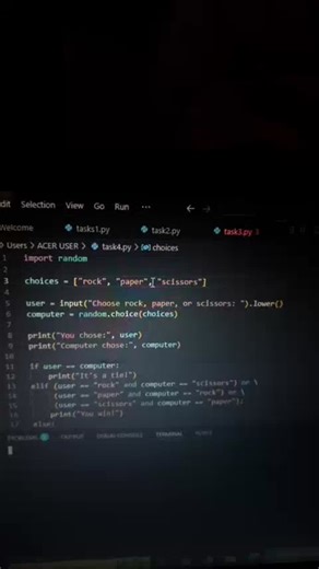 Hands on experience with CodSoft sharing my fourth task demo💻#pythonprogramming#codsoft#internship | Vajreshwari warad