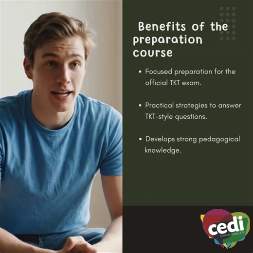 ¿Ya conocías el TKT (Teaching Knowledge Test)? 👩‍🏫📘 Es una certificación internacional de Cambridge que ayuda a docentes y futuros docentes a fortalecer sus habilidades de enseñanza del inglés. Si quieres aprender más sobre este examen y descubrir tips, recursos y contenido educativo… 👉 ¡Síguenos en nuestro canal de YouTube! Ahí encontrarás videos que te guiarán paso a paso en tu preparación. 🎥✨ 🔗 No olvides suscribirte, dejar tu like y activar la campanita para no perderte nada. ¡Estamos 