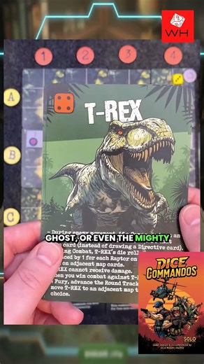 Insurgents + Predator + T-Rex = Dice Commandos?! #solitaire #boardgames