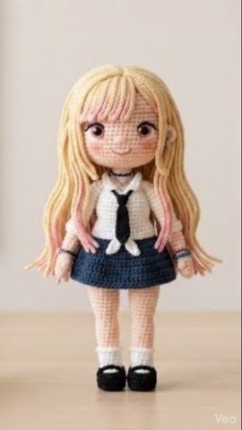 Crochet Doll Pattern — Mika School Girl Amigurumi PDF / Video Tutorial, Blonde Anime Doll With Skirt & Tie, Beginner Friendly Instant Downlo - Etsy
