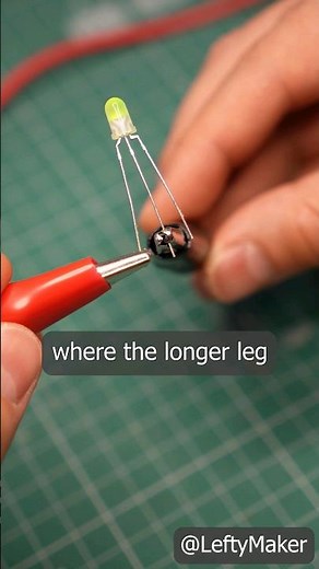When the longer LED leg is negative