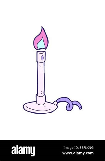 pixelize effect animation of cartoon bunsen burner Stock Video Footage - Alamy