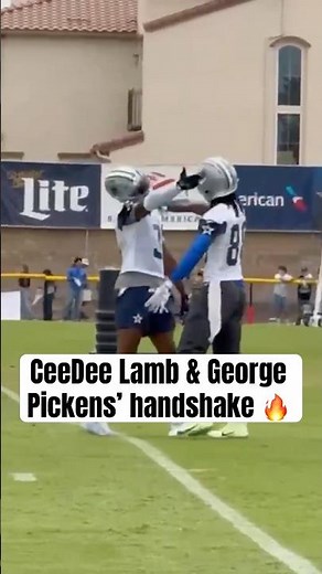 New handshake for the Cowboys WR duo 👀 (via jonmachota/X)