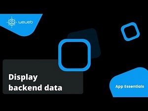Display backend data in the frontend