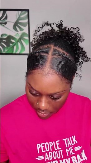 Cute Claw Clip Hairstyle on Natural Hair with Curly Clip-Ins ✨ #naturalhair
