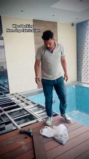 How to install wpc decking /. #tranding #wpcdecking #shorts #short #viral
