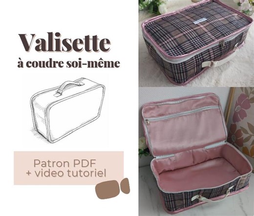 PDF Suitcase Pattern   Video Tutorial | Travel Bag | Large Travel Pouch | A4 PDF - Etsy