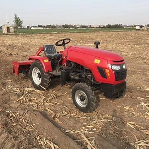 [Hot Item] Diesel Engine Four-Wheel Small Cultivator Tractor Rotary Weeding Furrow with Gear for Garden Care