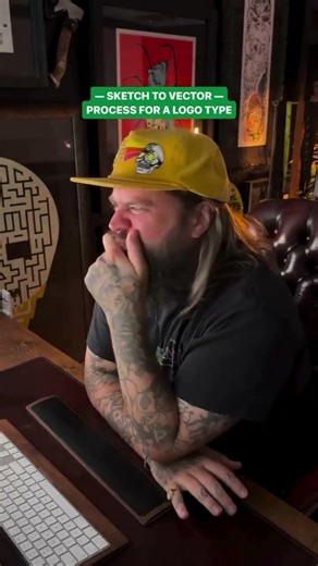 Sketch To Vector Process For A Logotype