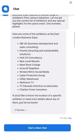 Easy Zoom Virtual Agent! check out this virtual agent built for the East London Business Expo!