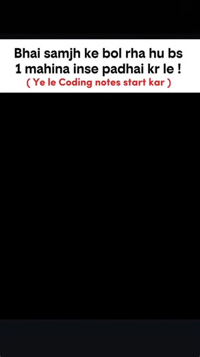 CSE ACE EXAM on Instagram: "Follow + Comment File Bhai honestly bol raha hoon ⚠️ Agar abhi bhi tu sirf scroll kar raha hai na… toh 6 mahine baad tu bhi bolega: “kaash tab start kar liya hota” 😐 Ye notes gyaan nahi, placement ki shortcut file hai 📂🔥 Aur aaj se padhna start kar 💻🚀 #CodingNotes #PlacementNotes #EngineeringNotes #BTechStudentsIndia #CodingPreparation #PlacementSeason #CollegeToCorporate #TechPlacement #CodingFiles #StudyWithMeIndia #CSENotes #DSANotes #ProgrammingNotes #Develop