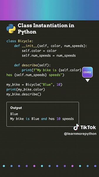 Class Instantiation in Python #pythonprogramming #learnpython #pythoncode