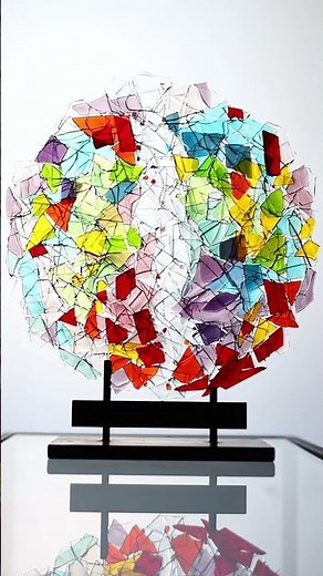 Part 1 of making a bowl from scrap glass #brokentobeautiful #glassbowl #scrapglass #handmade