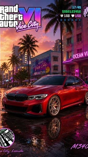 M340i in Vice City #gta6 #m340i #g20 #340i #gta