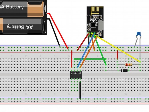 nRF24L01  with ATtiny85 3 Pins