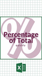 280K views · 13K reactions | Percentage of Total in Excel‼️ ️ Don’t forget to save this post! 六‍ Get your FREE Excel templates with the link in our bio! 勞 Follow us on TikTok, YouTube, Twitter, Threads, and more with the link in our bio! #excel #exceltips #exceltricks #spreadsheets #corporate #accounting #finance #workhacks #tutorials | CheatSheets | Facebook