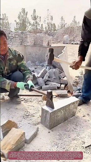 Stein mit dem Hammer: Wie Handwerker Granit in perfekte Blöcke verwandeln