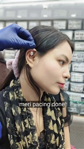 hanging piercing with silver jewellery/#shorts #youtubeshorts #trending