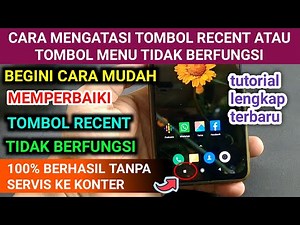 How to solve the problem of the recent button or menu button not working